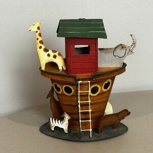 Noah's Ark Tin Ornament 6" without Hanger READ